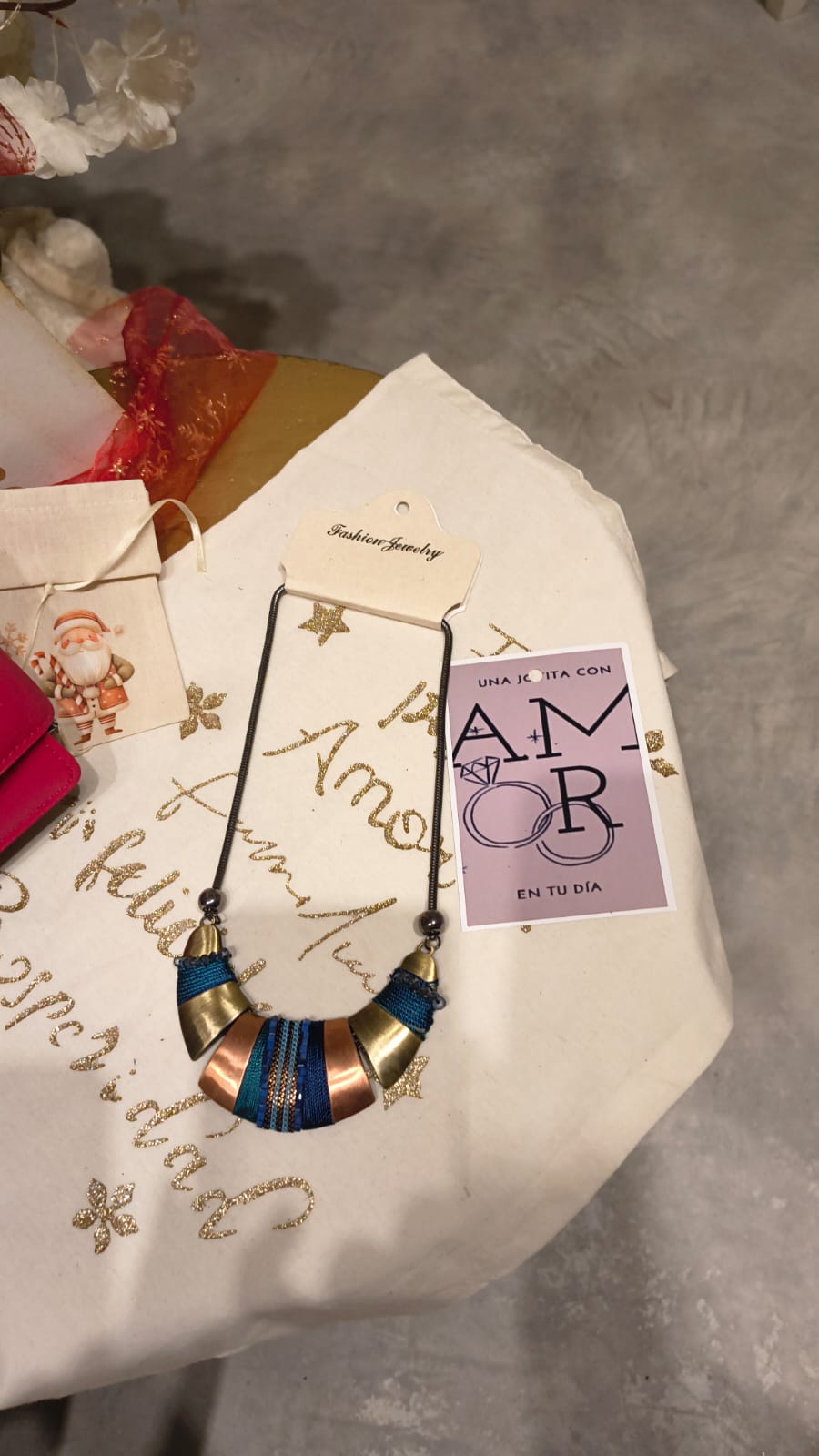 Collar Tribal Azul Cobre